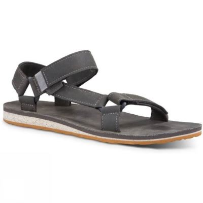 Sandalias Teva Original Universal Premium Leather Hombre - Gris - Chile SEN906251